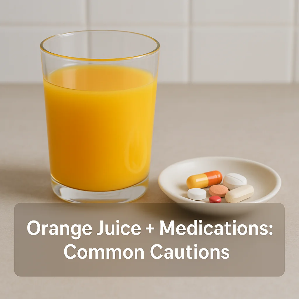 Orange Juice + Medications: Common Cautions
