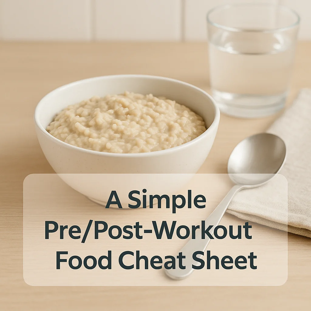 A Simple Pre/Post-Workout Food Cheat Sheet